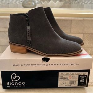 Waterproof Gray Suede Booties